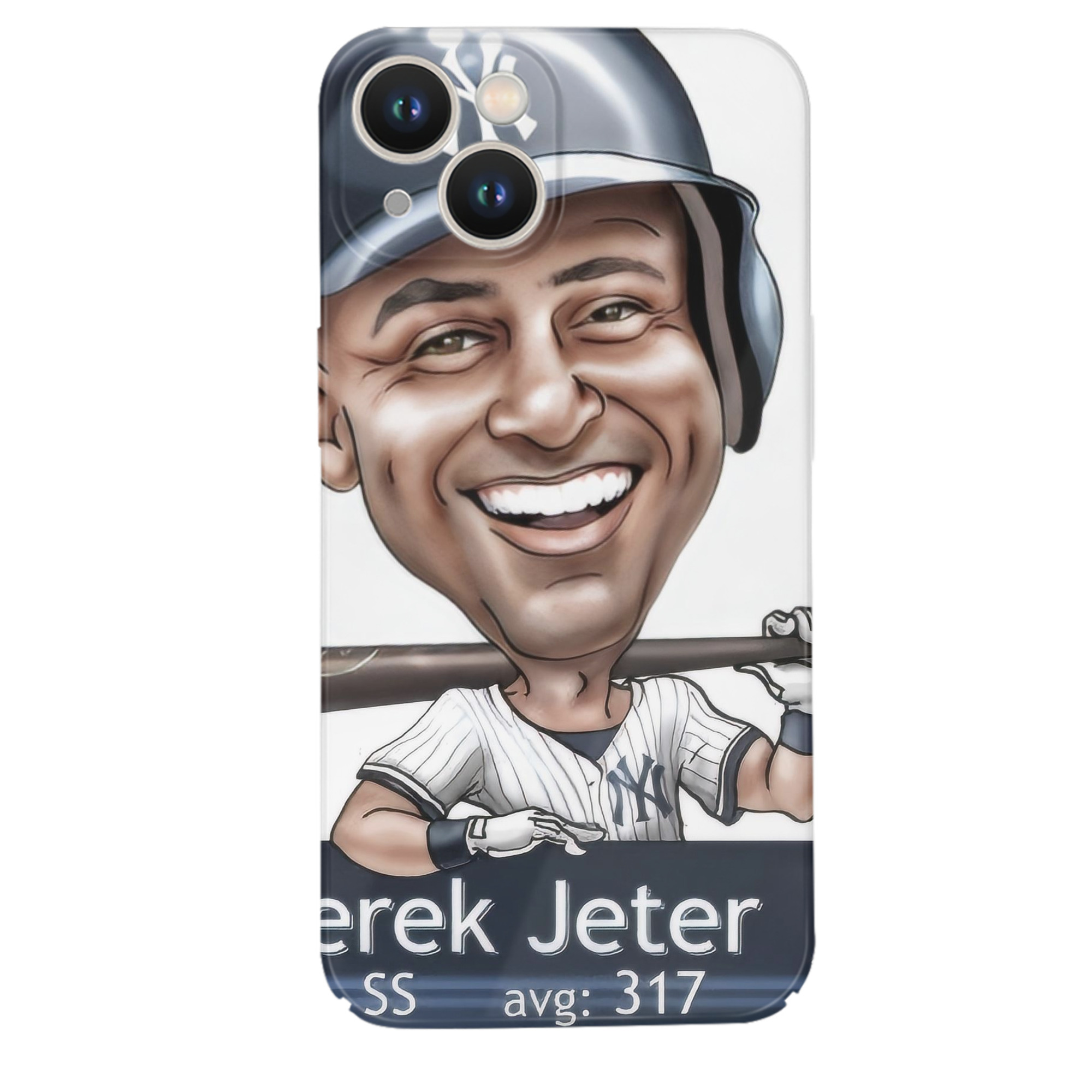 Derek Jeter 18 IPhone 14 Series Full-Cover Hard Case – Shockproof With Raised Camera Protection – Precise Cutouts, Wireless Charging Compatible – Durable, Anti-Yellowing, Easy To Clean